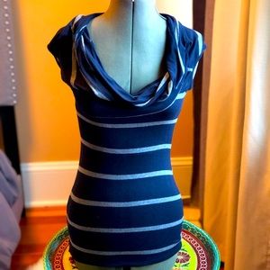 Bailey 44 stretch drape neck knit top size XS